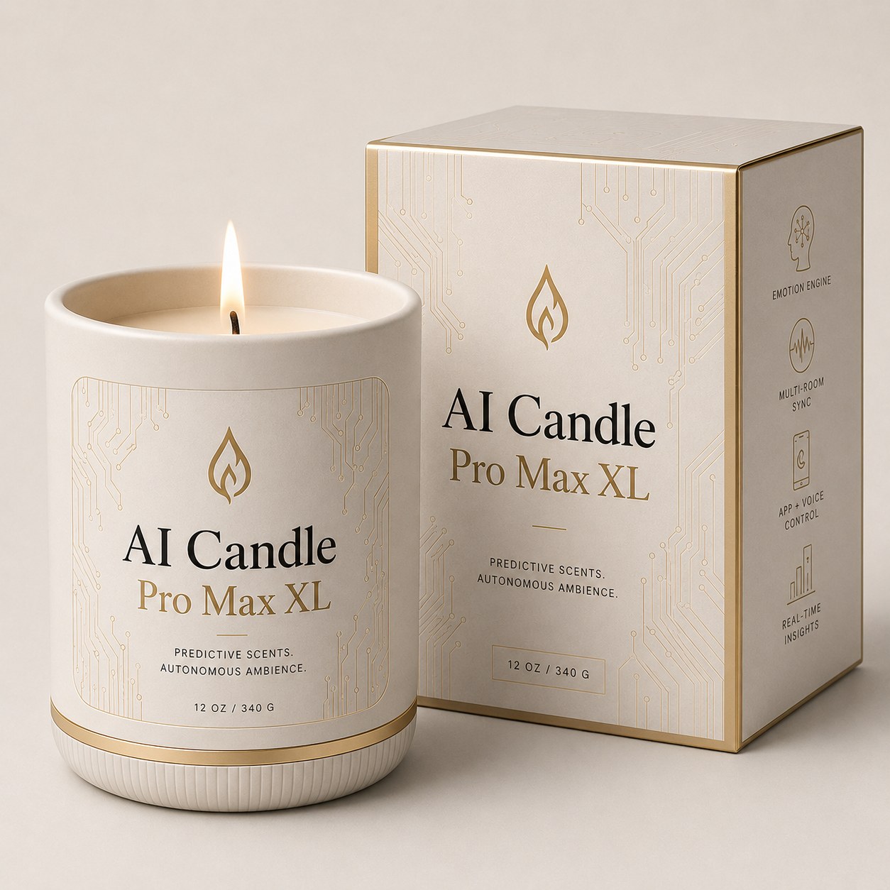 AI Candle Pro Max XL med emballasje